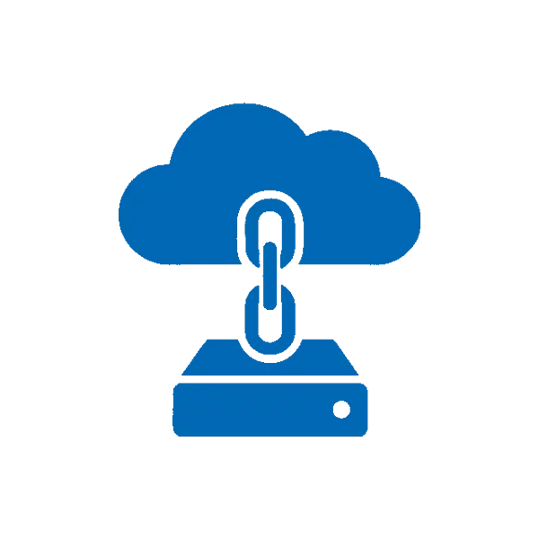 Ilustración sobre dependencia de la nube y conectividad híbrida para soluciones de infraestructura IT y almacenamiento de datos en ASDT Tech.