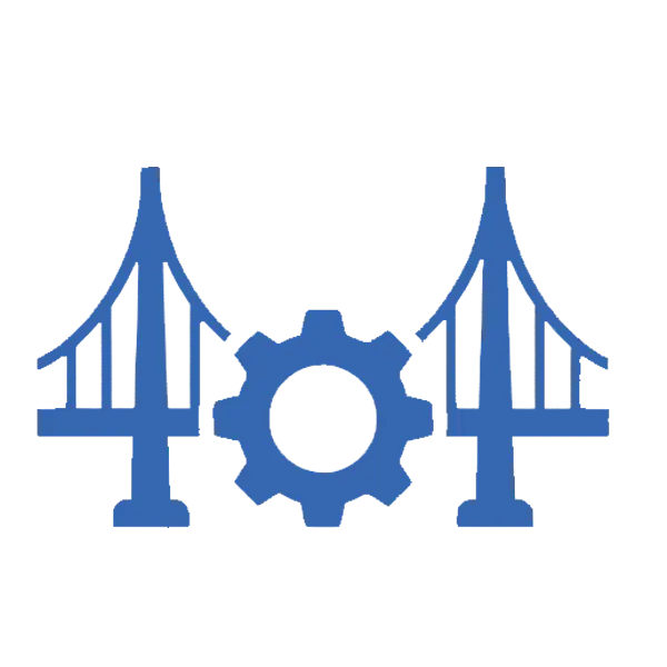 Símbolo de gestión de infraestructuras críticas y mantenimiento técnico de ASDT Tech para servicios públicos y grandes obras civiles.